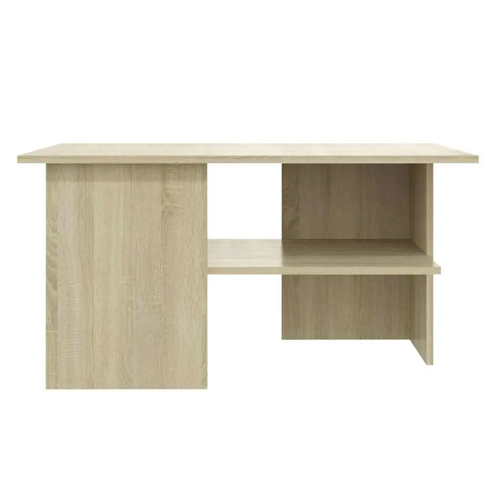 Coffee Table Sonoma Oak Engineered Wood with Storage Shelf 90x60x46.5cm Living Room