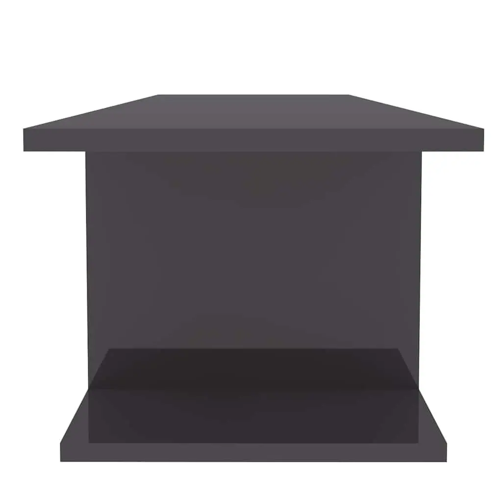 High Gloss Grey Wall Mounted TV Stand Contemporary Living Room Storage Unit 103x30x26.5cm