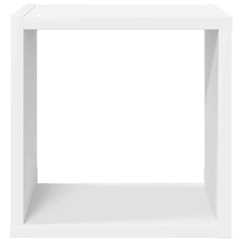 Wall Cube Shelves Set 6 Pieces Floating Storage Display White Sonoma Oak 26cm