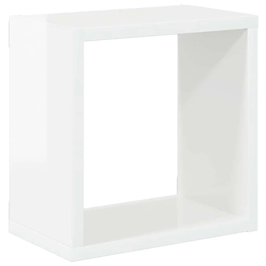 Wall Cube Shelves Set 6 Pieces Floating Display Storage Home Decor White