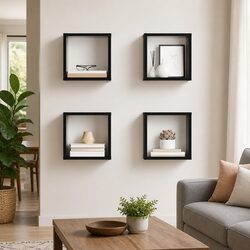 Practical Floating Cube Shelves for Your Home - Set of 4