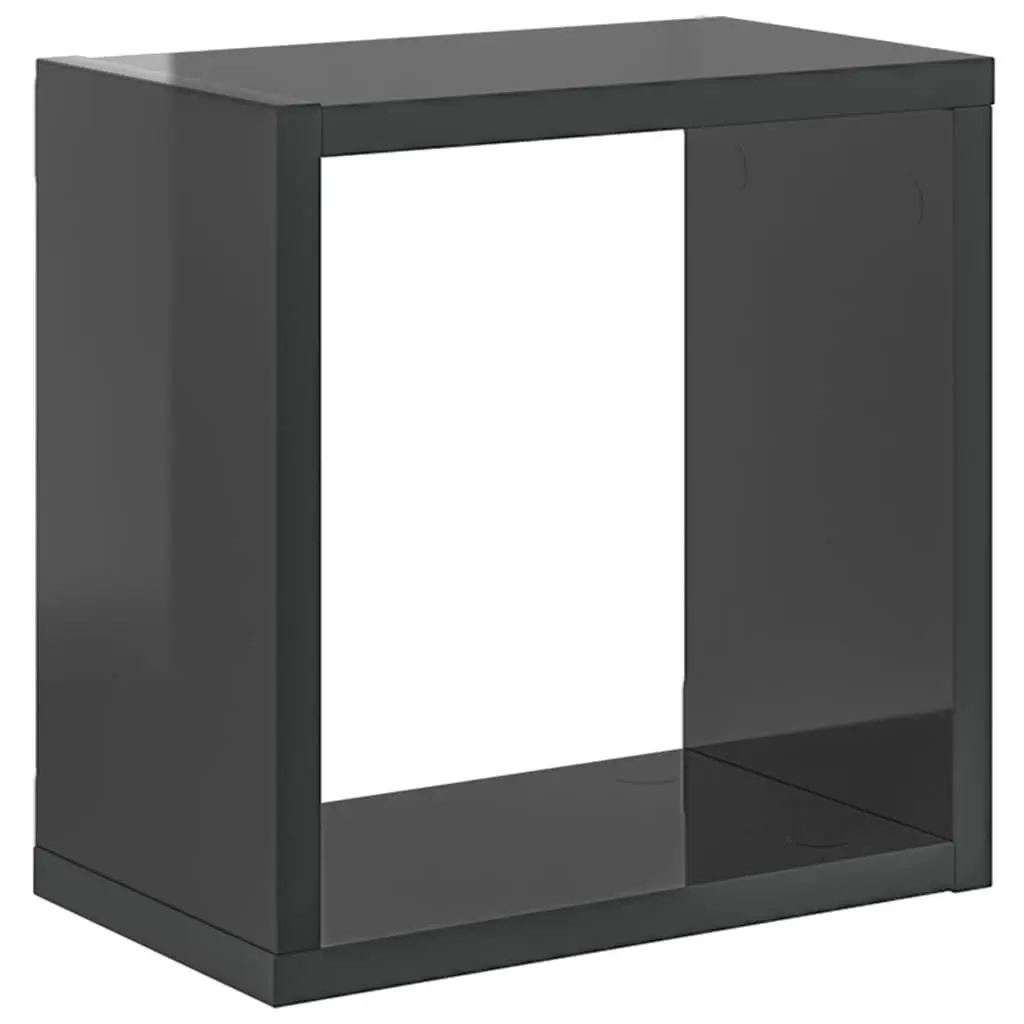 Cube Shelves Floating Storage 4 Pieces Grey