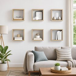 6-Piece Floating Shelf Set for Home Use