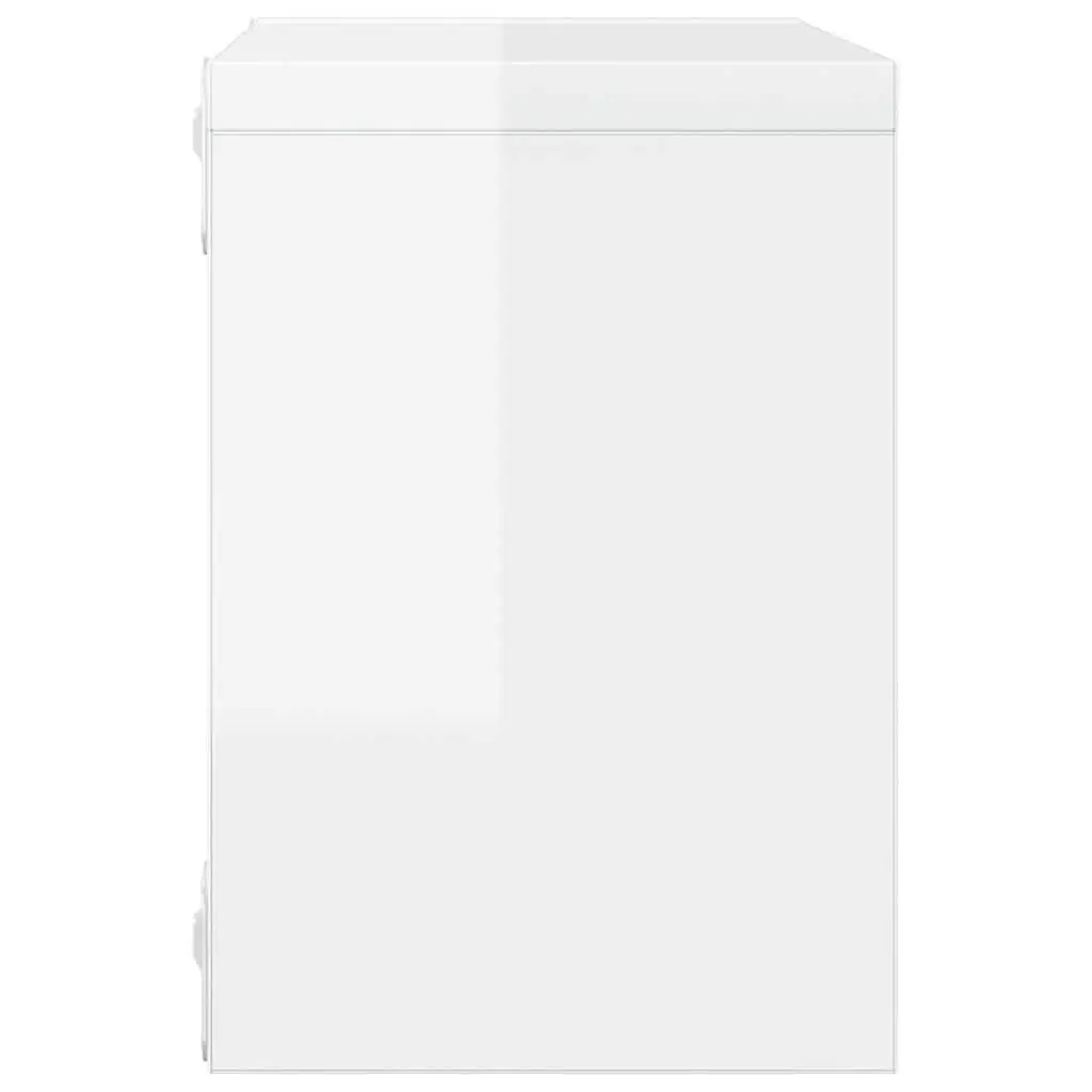 Floating Cube Shelves White 4 Piece Set Storage Organiser Home 22x15x22cm