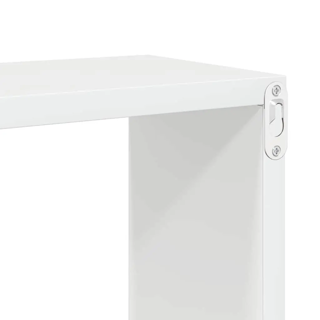 Wall Cube Shelves Set High Gloss White 22 x 15 x 22 cm 6 Piece Floating Storage Display Organiser Home Decor