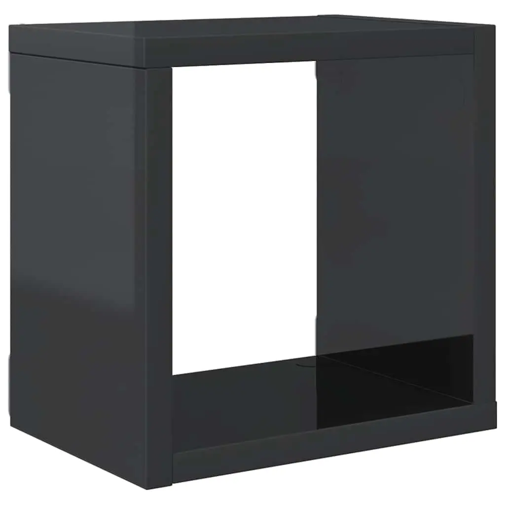 Floating Shelves Set of 6 Grey Cube Storage for Wall Display Modern Home Decor