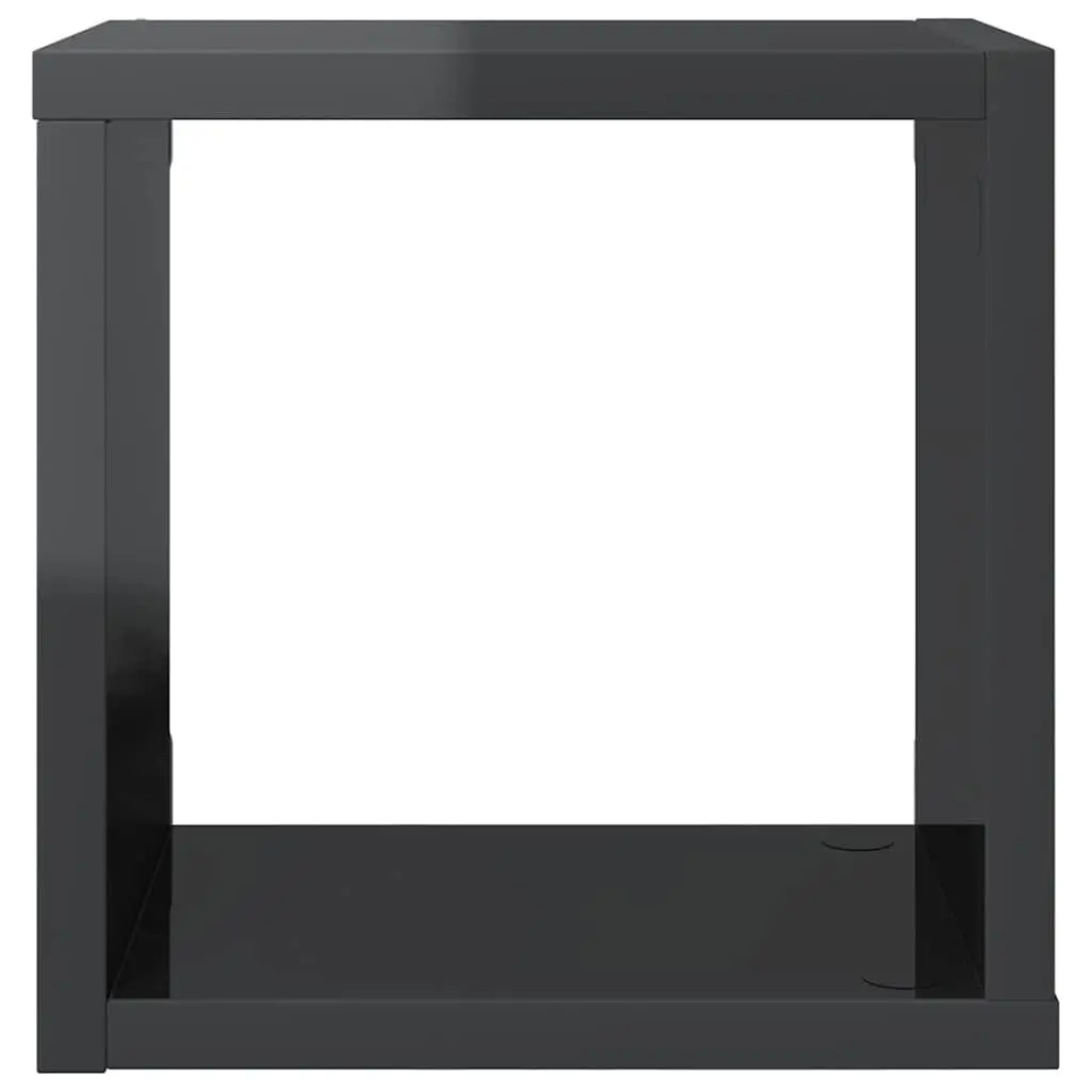 Floating Shelves Set of 6 Grey Cube Storage for Wall Display Modern Home Decor