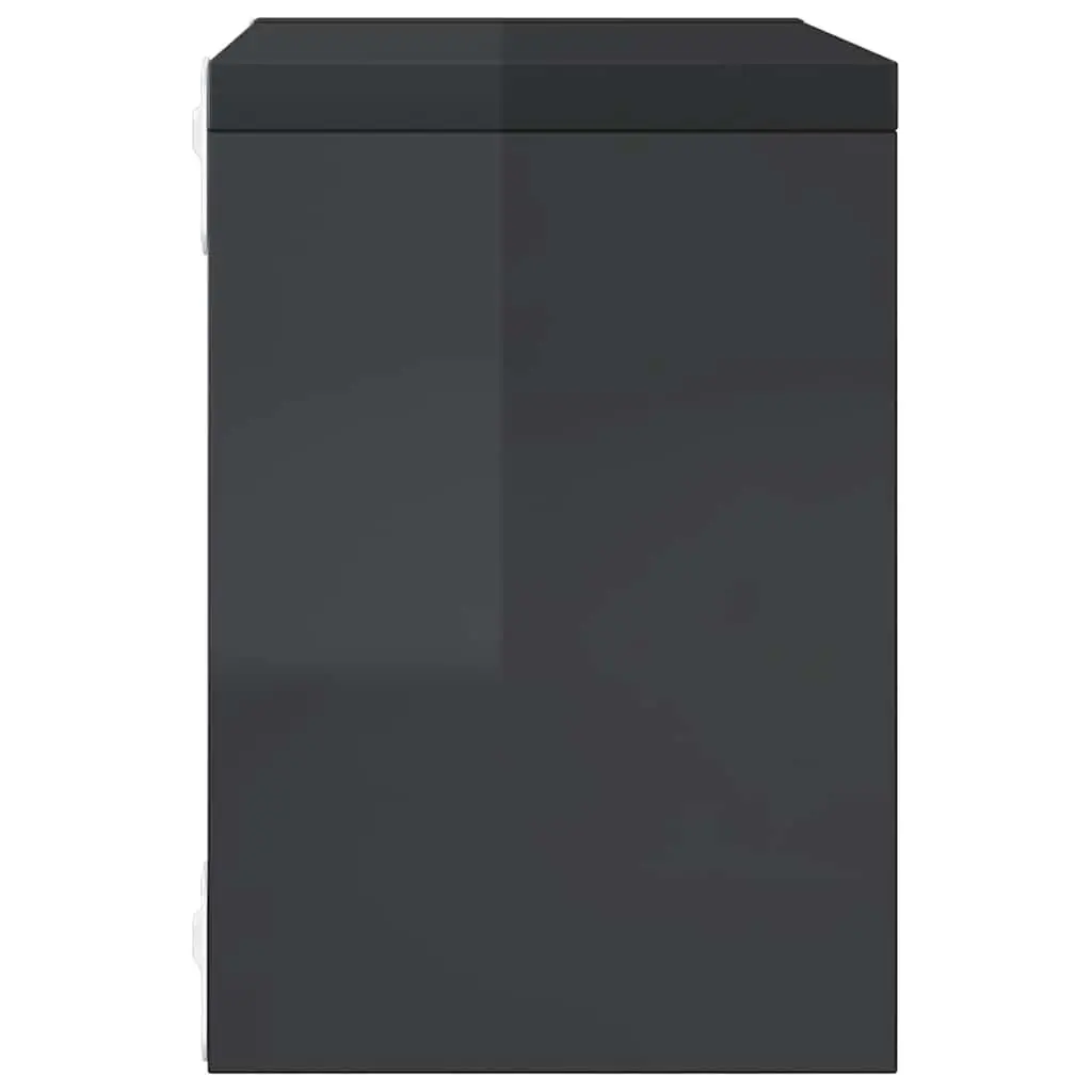 Floating Shelves Set of 6 Grey Cube Storage for Wall Display Modern Home Decor