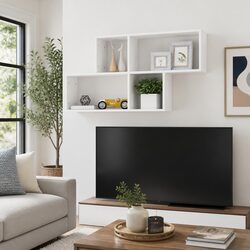 White Wall Shelf for Home Use