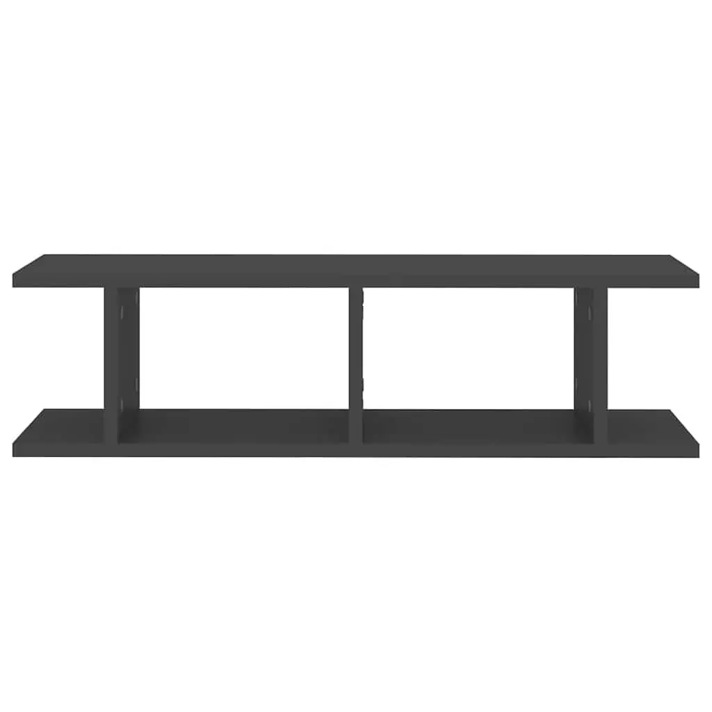 Grey Floating Cube Shelf Storage 2 Piece Engineered Wood Display Wall Shelves Home Decor Living Room