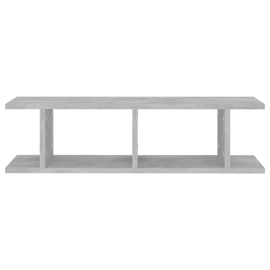 Wall Shelves Engineered Wood 75x18x20cm Grey 2 Piece Floating Display Storage Cube