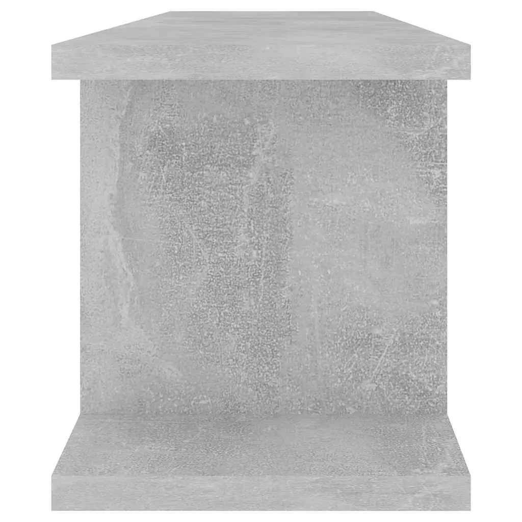 Wall Shelves Engineered Wood 75x18x20cm Grey 2 Piece Floating Display Storage Cube
