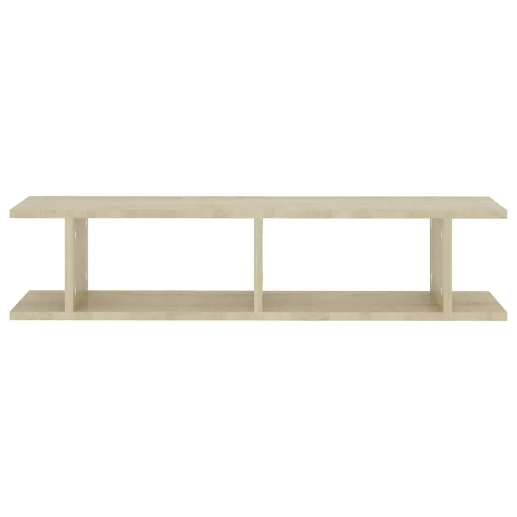Wall Shelf Set Brown Engineered Wood Cube Display Storage Unit 90x18x20cm