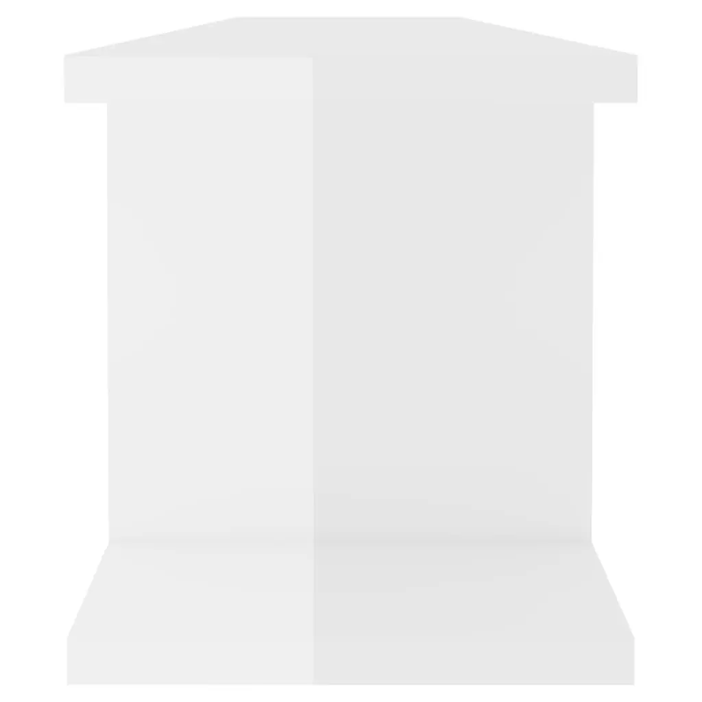 Wall Shelves Engineered Wood 90 x 18 x 20 cm High Gloss White 2 Piece Floating Cube Storage Display Unit