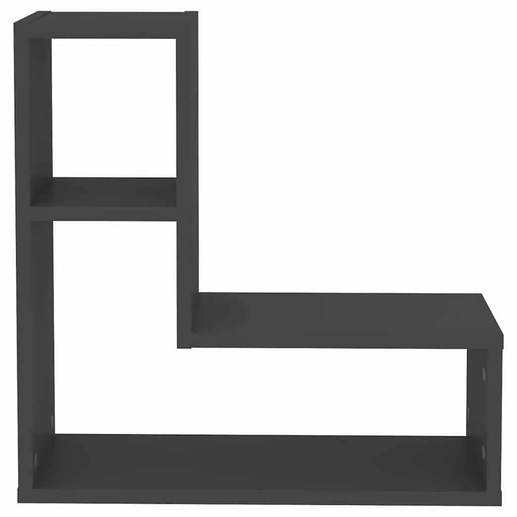 Wall Shelves Engineered Wood 50 x 15 x 50 cm Grey 2 pcs Floating Display Storage Living Room Bedroom Decor