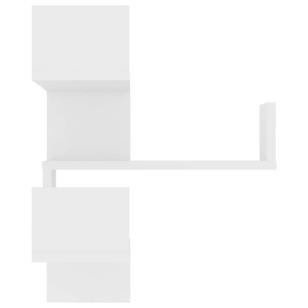 Corner Shelf Unit White Engineered Wood 40x40x50cm 2 Pieces Sturdy Display for Living Room Bedroom