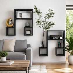 Functional Grey Music Note Wall Shelves for Your Home