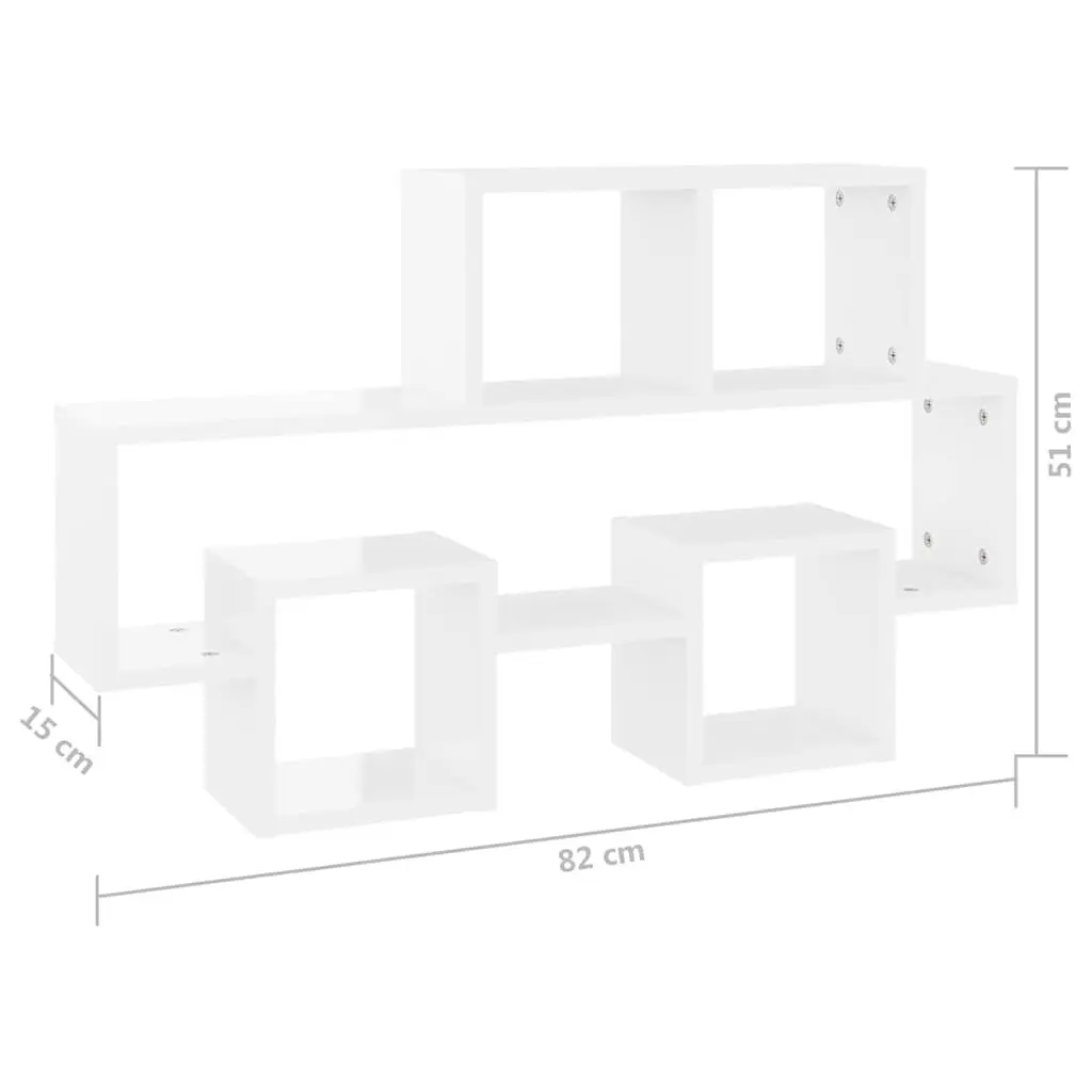Car-Shaped Wall Shelf Engineered Wood 82 x 15 x 51 cm White