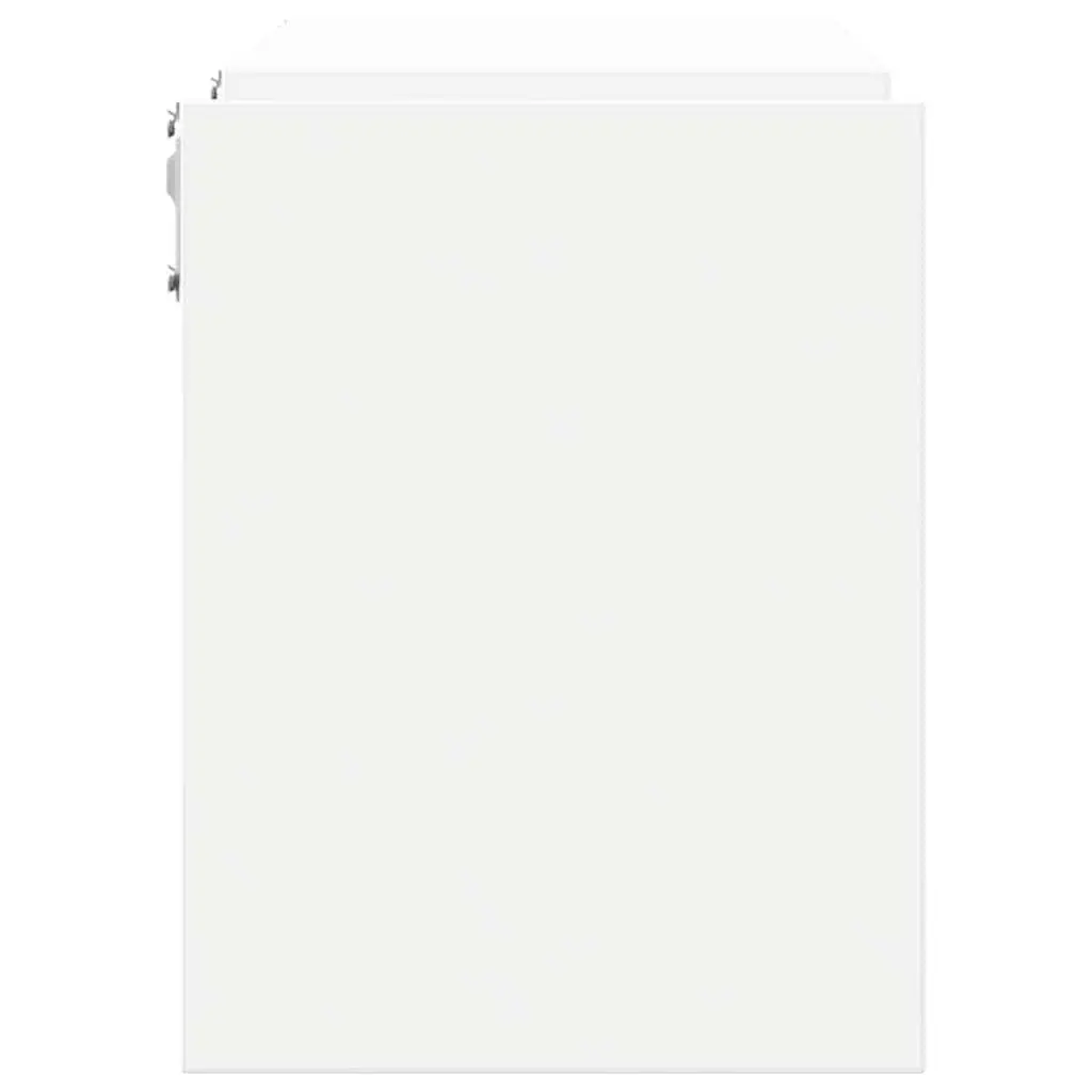 Wall Shelves Engineered Wood 100 x 15 x 20 cm White Floating Display Shelf 2 Pieces