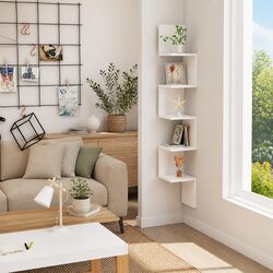 Practical Corner Shelf for Living Room and Kitchen