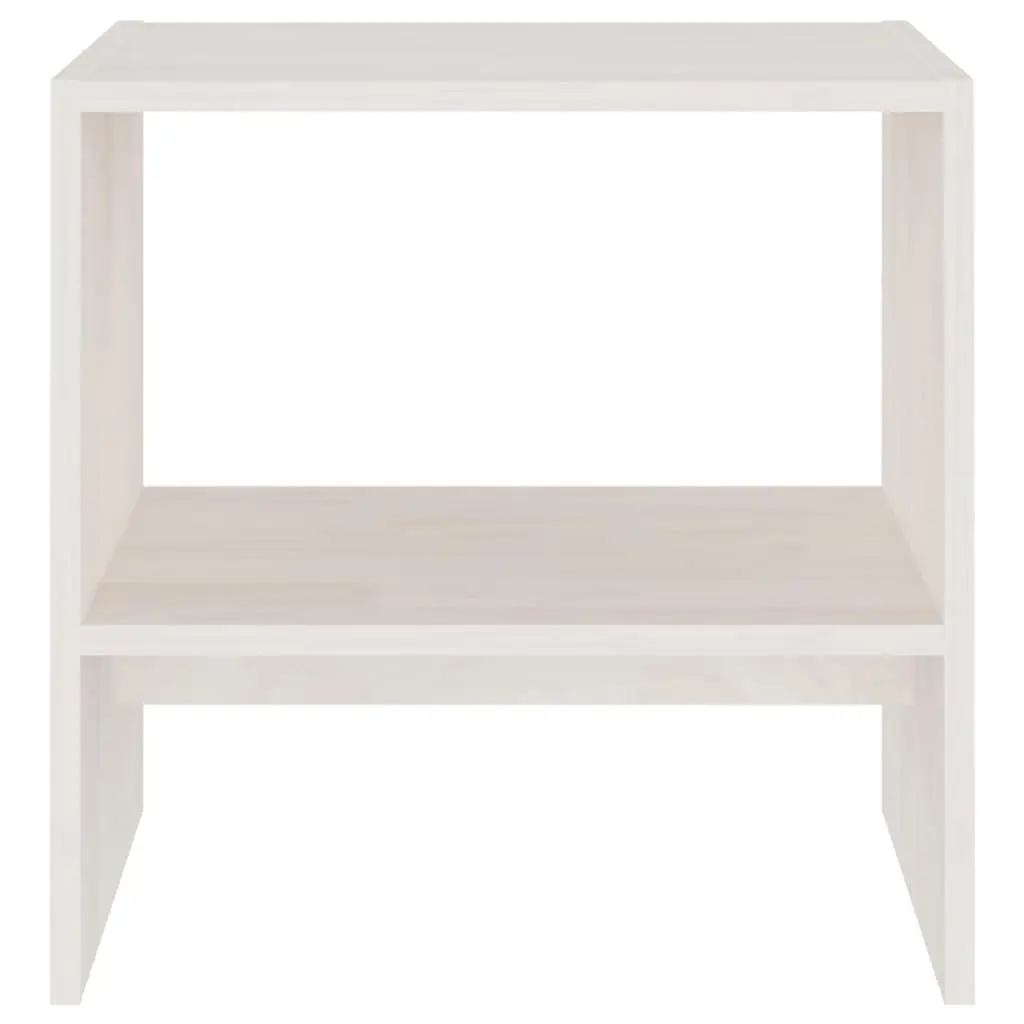 Bedside Cabinets Solid Pinewood White 40 x 30.5 x 40 cm 2 Piece
