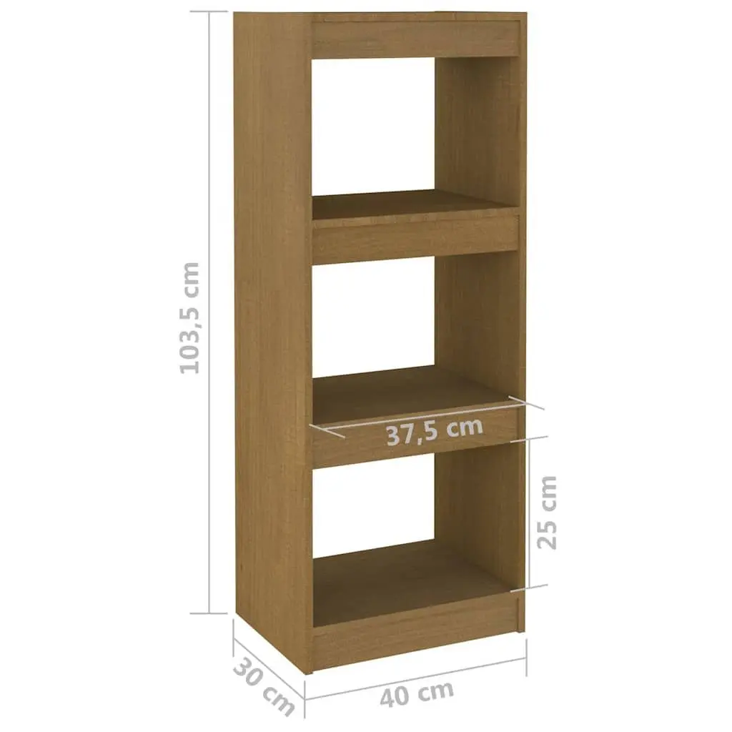 Book Cabinet Pinewood Brown 40x30x103.5cm Room Divider Shelving Unit