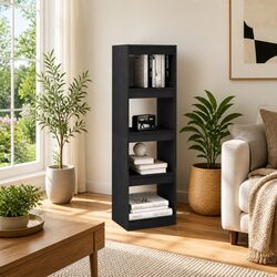 Practical Grey Pinewood Shelving Unit for Home Use