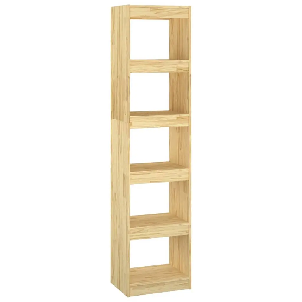 Book Cabinet Solid Pinewood 40x30x167.5 cm Brown Room Divider Bookshelf