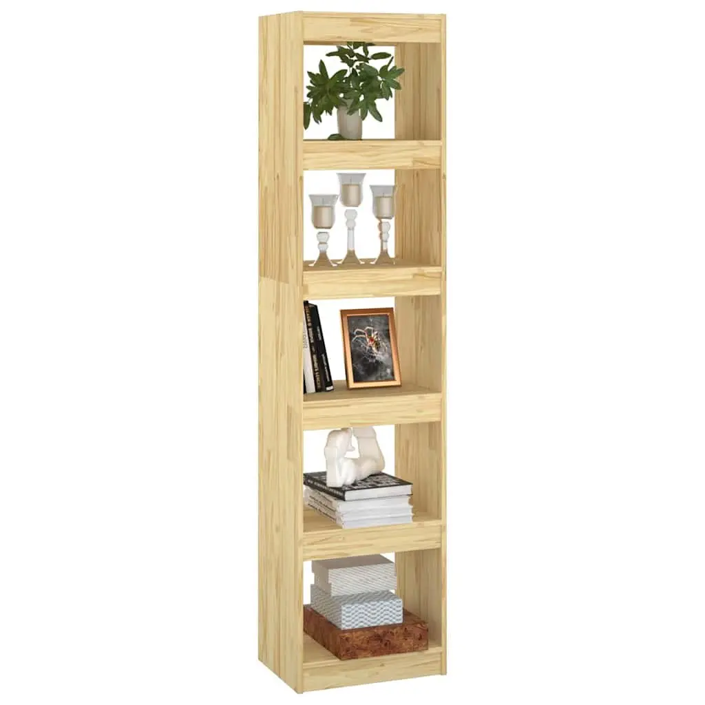 Book Cabinet Solid Pinewood 40x30x167.5 cm Brown Room Divider Bookshelf