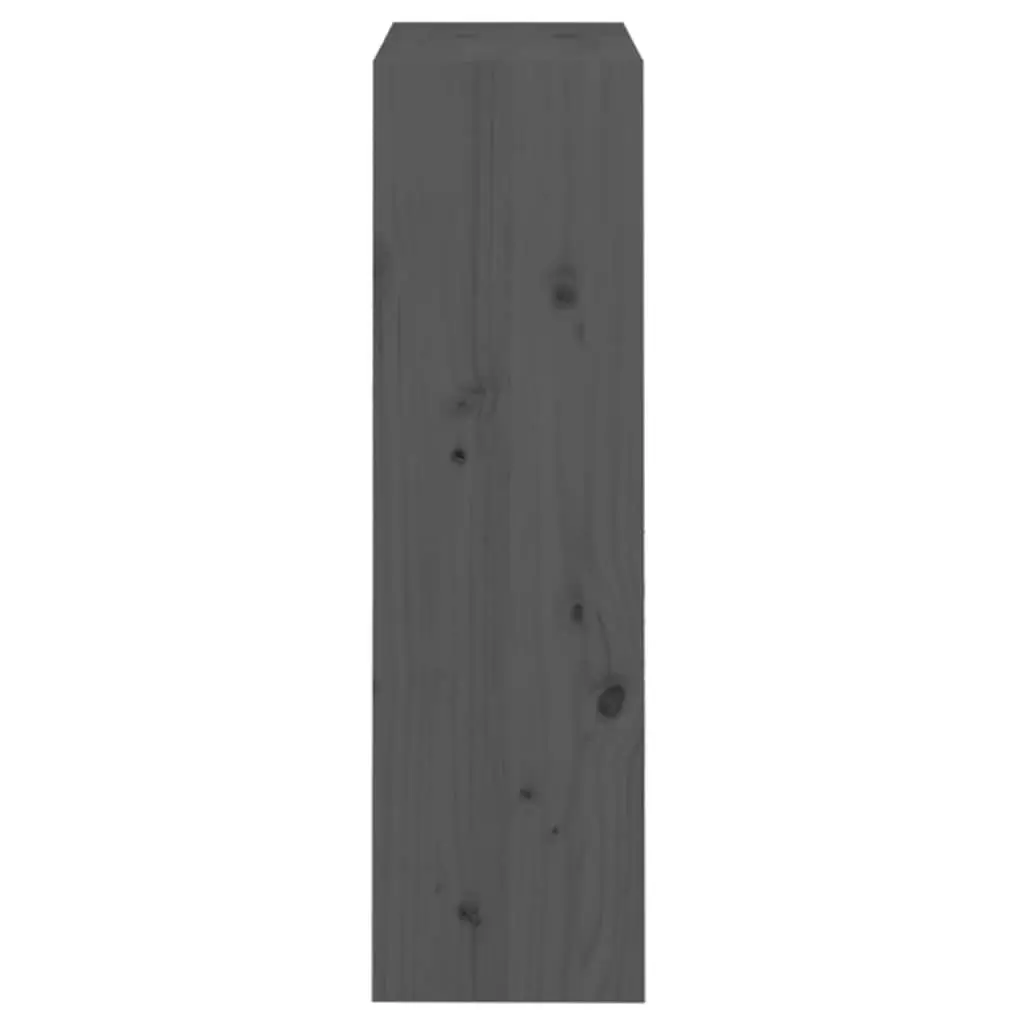 Book Shelf Grey Solid Pine Wood 60x30x103.5 cm Storage Room Divider