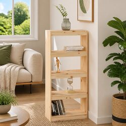 Functional Wooden Book Cabinet for Home Organization