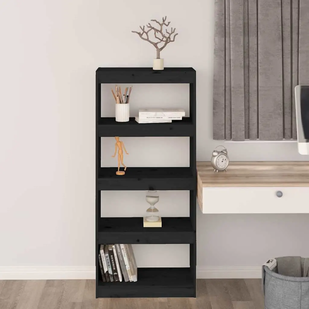 Black Pine Book Cabinet for Home Organization