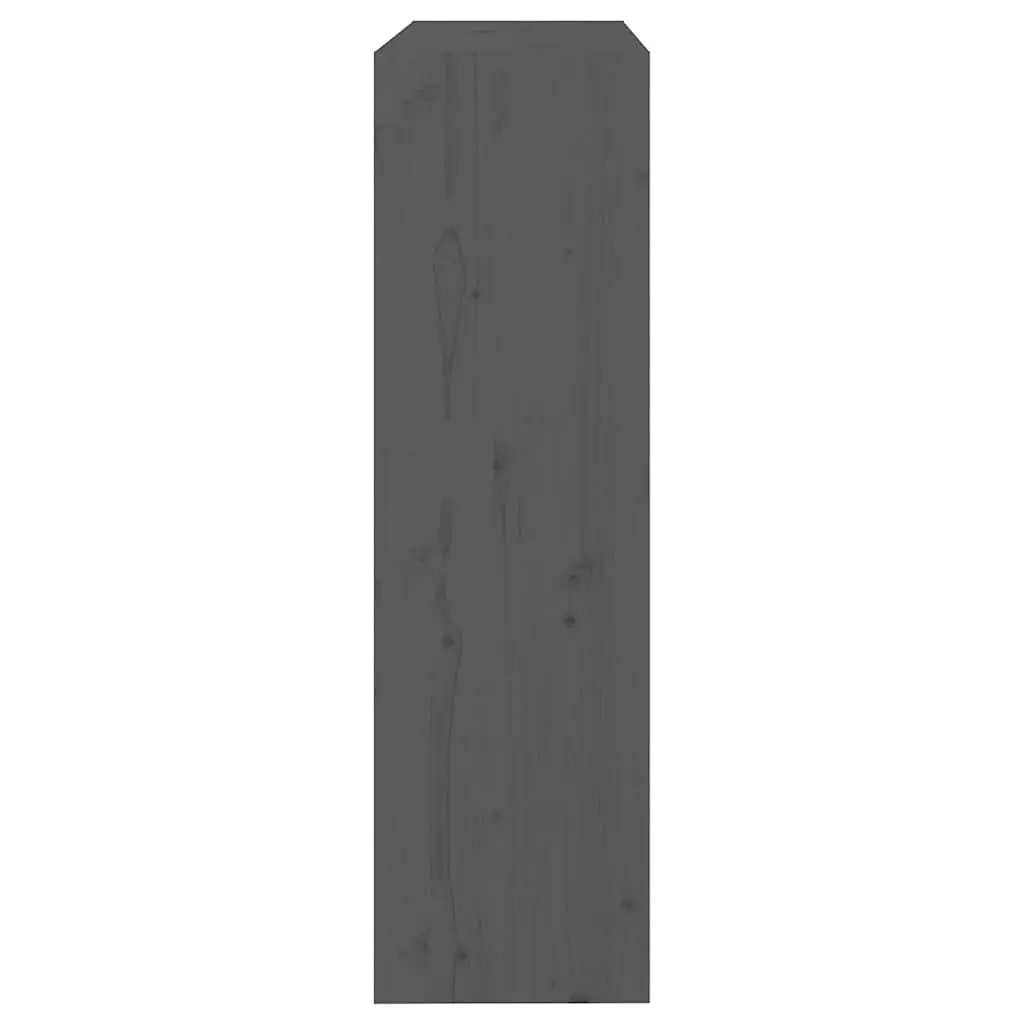 Book Cabinet Solid Pine Wood 80 x 30 x 103.5 cm Grey Shelving Unit Storage Organizer Room Divider