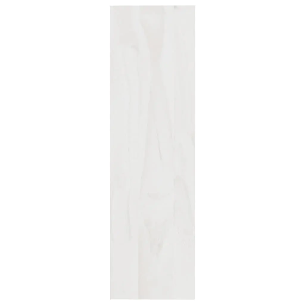 White Book Cabinet Solid Pinewood 100x30x103cm Room Divider Storage Organiser