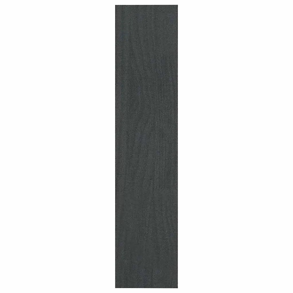 Book Cabinet Solid Pinewood 100x30x1355 cm Grey Room Divider Standing Shelf