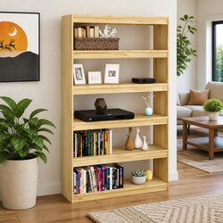Practical Wooden Book Cabinet for Home Organization 100x30x167.5 cm