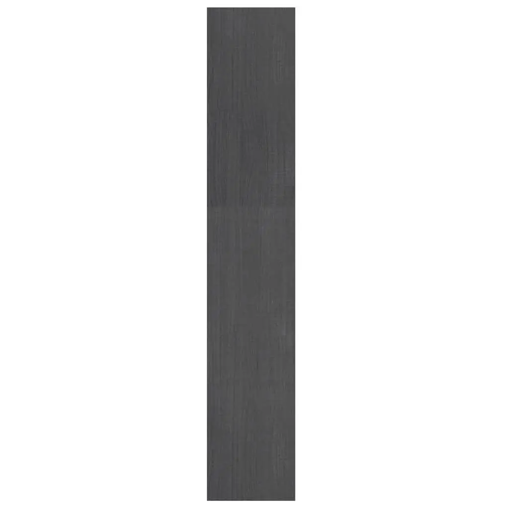 Book Cabinet Solid Pinewood 100 x 30 x 167.5 cm Grey Storage Shelf Room Divider