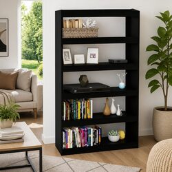 Practical Black Book Cabinet and Divider for Your Home