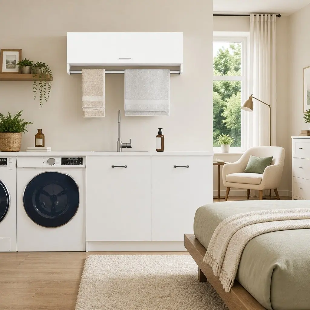 White Wardrobe Cabinet 100x32.5x35 cm