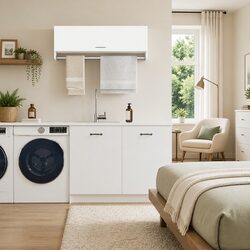 Perfect Storage Solution: White Wardrobe Cabinet 100x32.5x35 cm