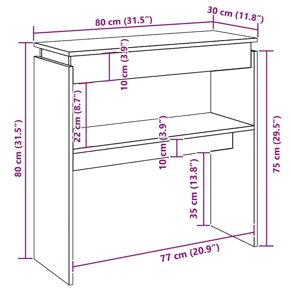 Console Table White Hallway Entryway Side Table Accent Furniture Storage
