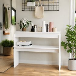 Console Table White Hallway Accent Side Table Storage Entrance Decor Display