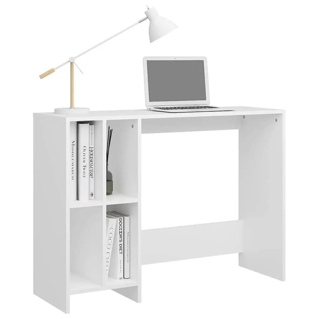 Notebook Desk Engineered Wood Compact White