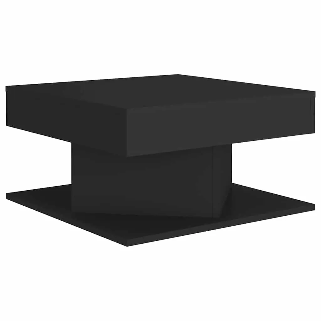 Coffee Table Engineered Wood Black Square 57L x 57W x 30H cm