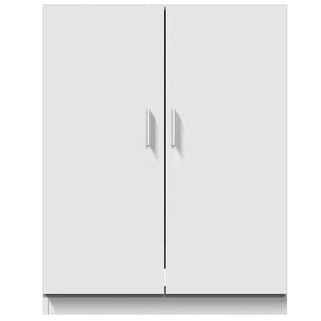Bathroom Storage Cabinet White 2 Door Laundry Organiser 71 x 71.5 x 91.5 cm