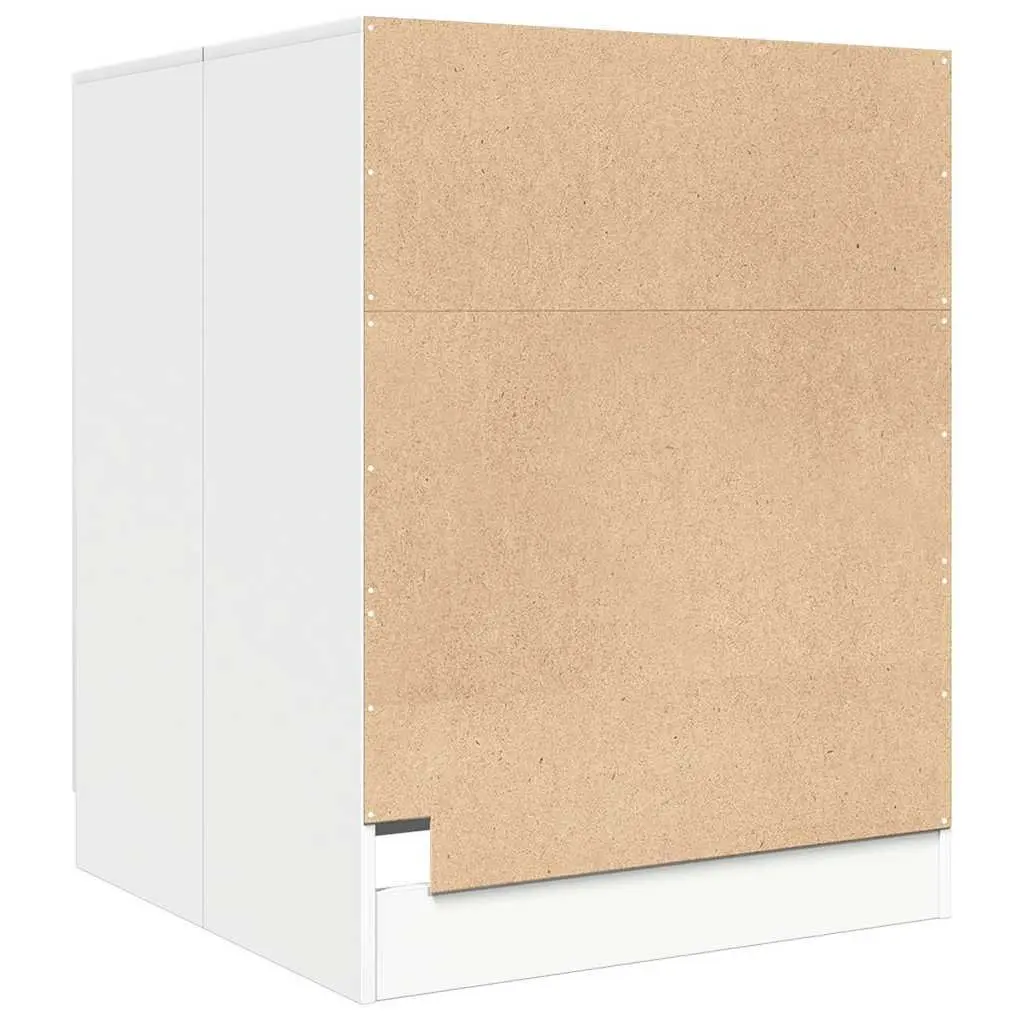 Bathroom Storage Cabinet White 2 Door Laundry Organiser 71 x 71.5 x 91.5 cm