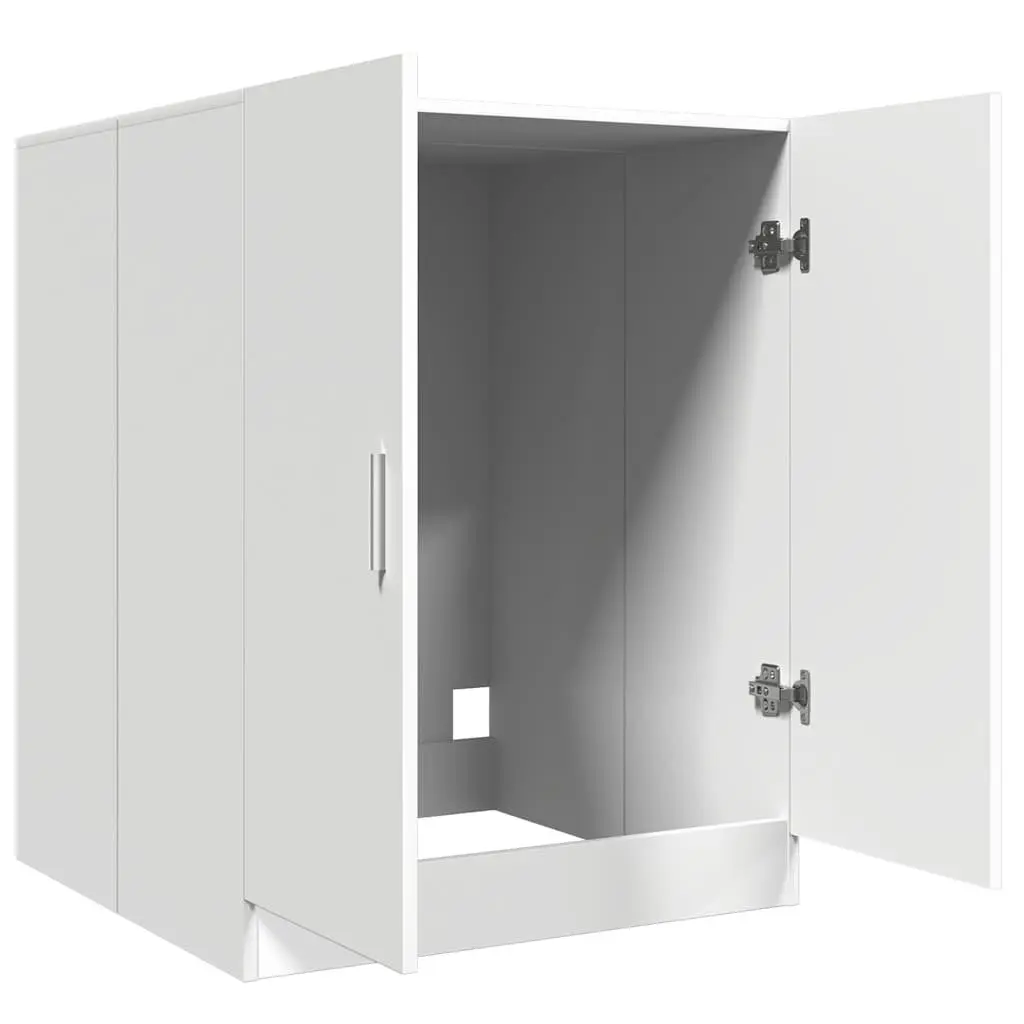 Bathroom Storage Cabinet White 2 Door Laundry Organiser 71 x 71.5 x 91.5 cm