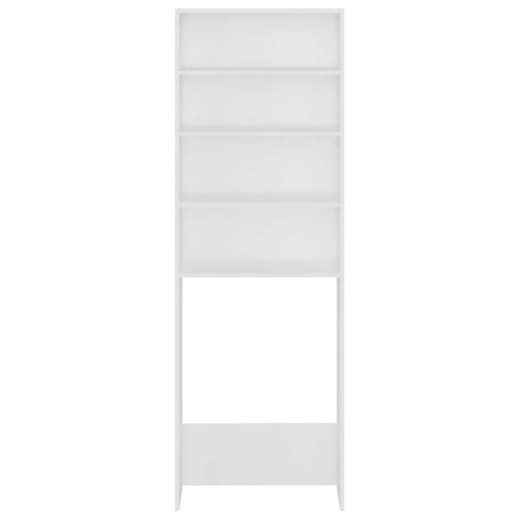Washing Machine Cabinet White Storage Organizer Bathroom Laundry Cupboard