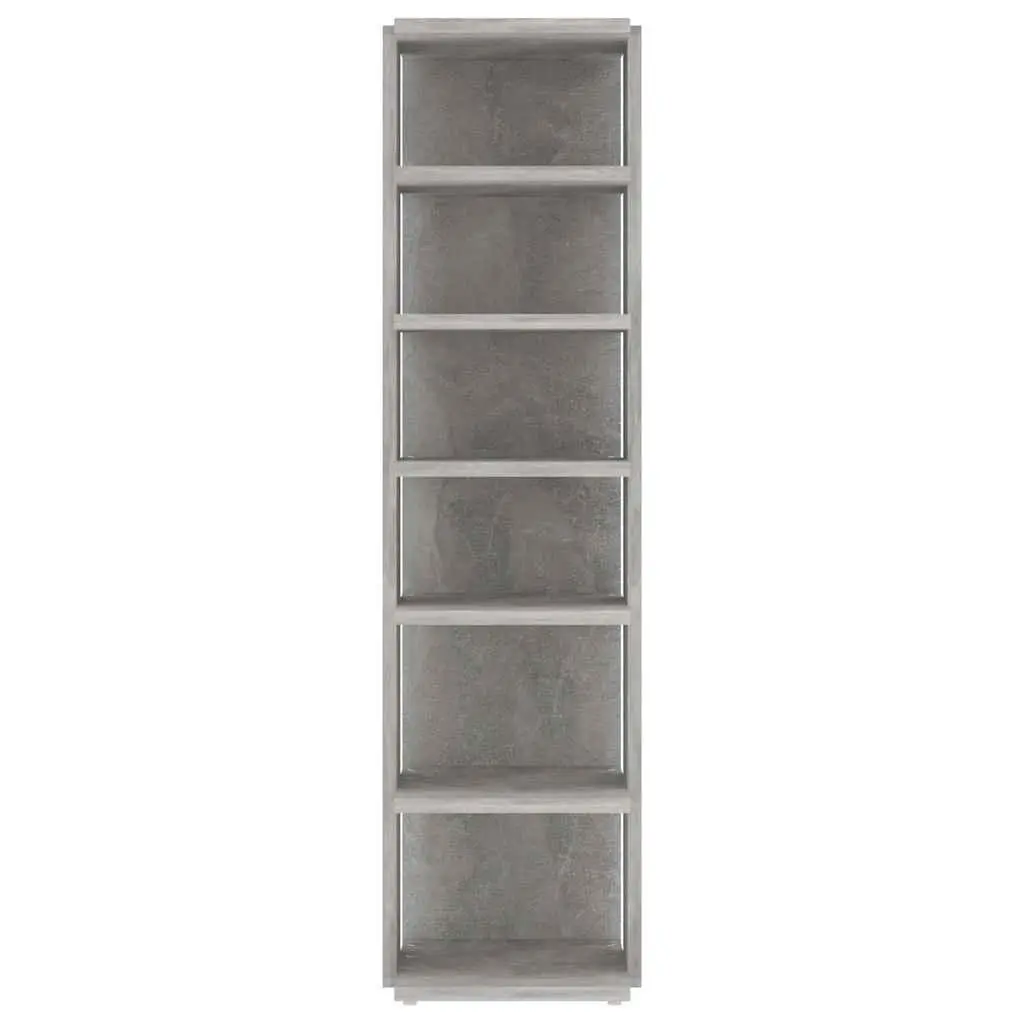 Shoe Cabinet Engineered Wood 102 cm Grey Narrow Corner 6 Shelves