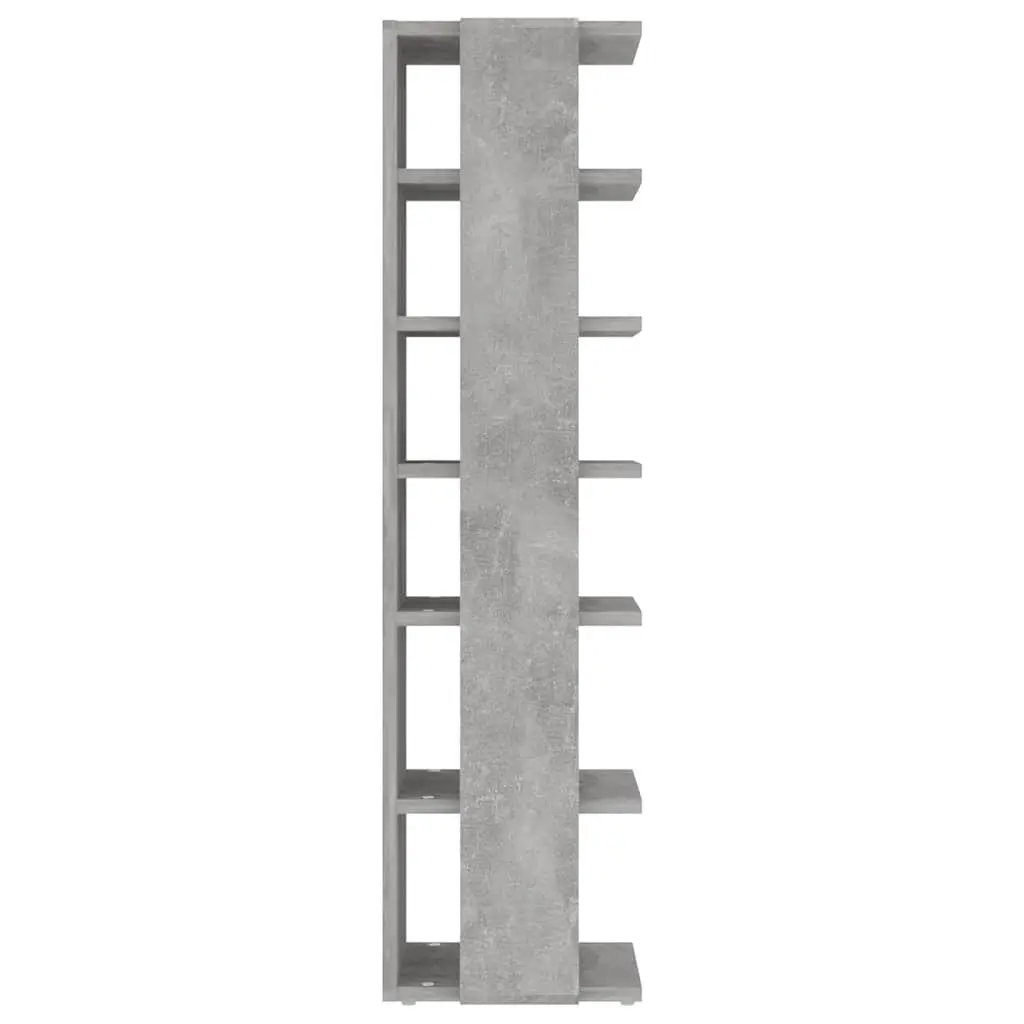 Shoe Cabinet Engineered Wood 102 cm Grey Narrow Corner 6 Shelves